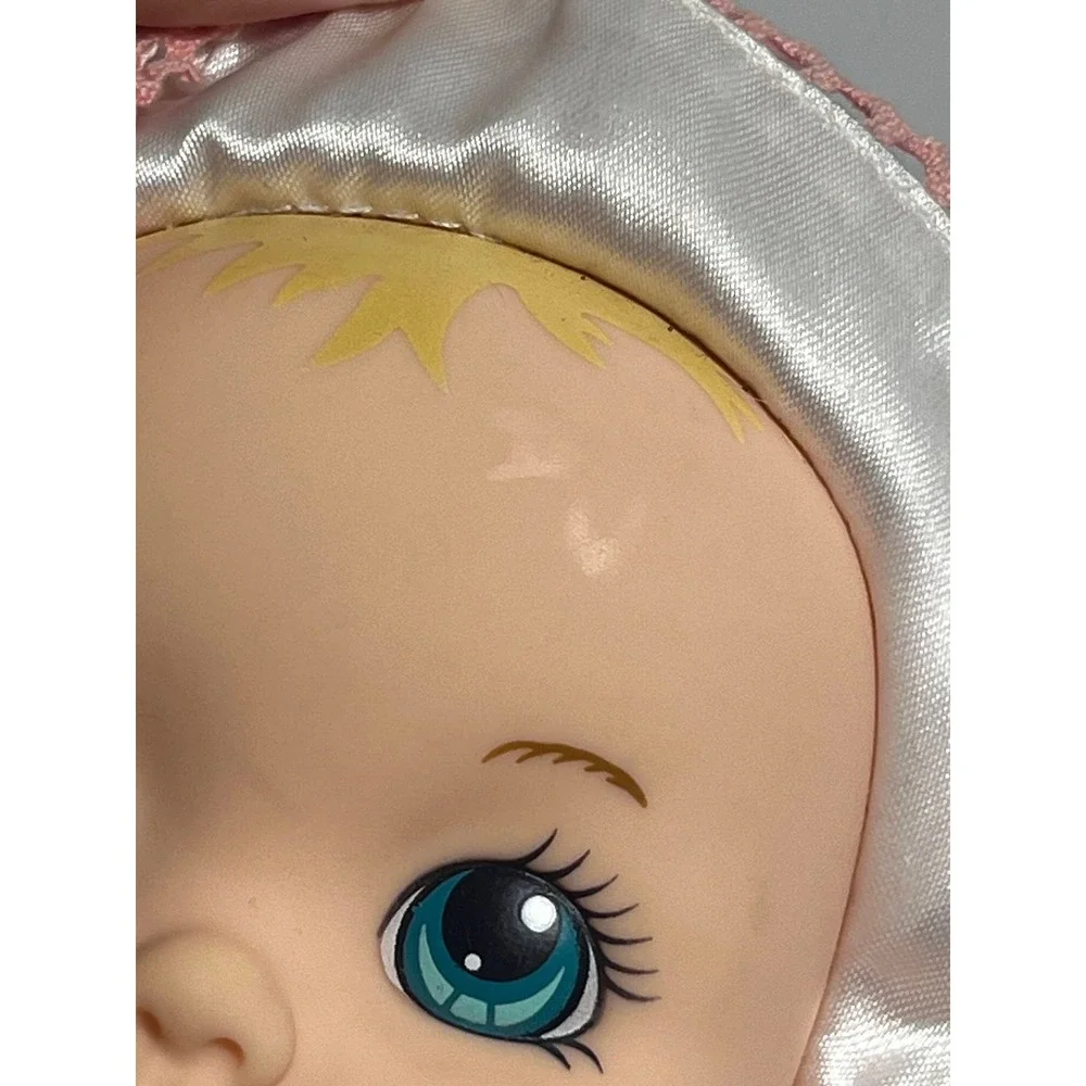Playskool Snuzzles Baby Doll Pink Pastel Plaid Vintage 1996 squeaks